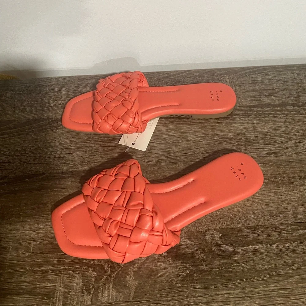 Women's Carissa Slide Sandals - A New Day™ Color Pink/Carissa Size 9.